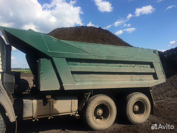 Чернозем, земля, глина, отсев, песок, пгс