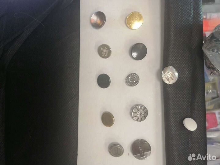 Кнопки, бегунки, люверсы продам. Установка