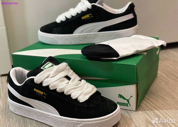 Кроссовки мужские Puma Suede XL “Black White “