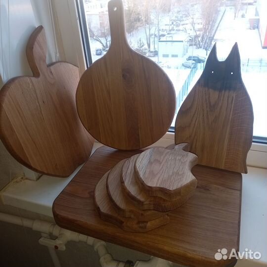 Разделочная доска из дуба, подставки под горячее