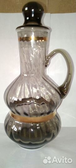 Сервиз-позолота.Хрусталь Бокалы. Редкая банка СССР