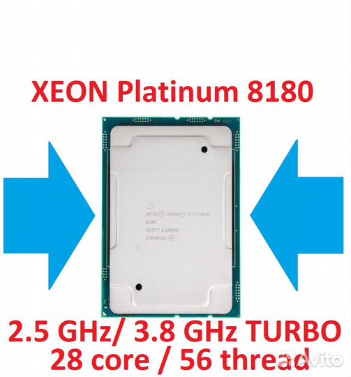 Процессор Xeon Platinum 8180 LGA3647 новые