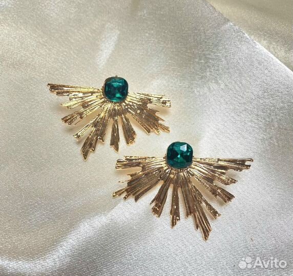 Серьги новые Италия крупные бижутерия