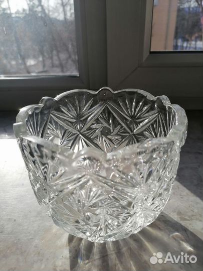 Пепельница хрусталь Чехия, вазочка