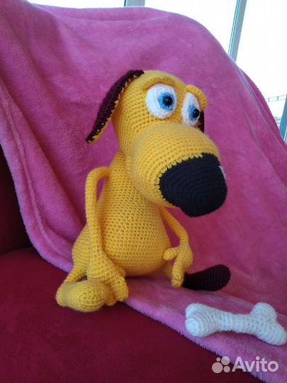 Собака. Ручная работа. Вязаная