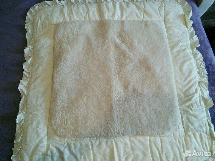 Конверт-одеяло с завязкой и меховой вставкой