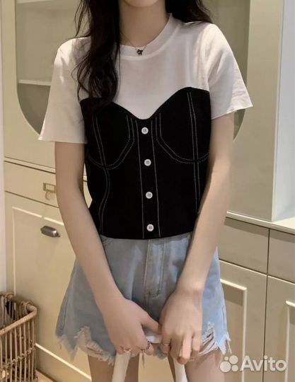 Кроп топ укороченный