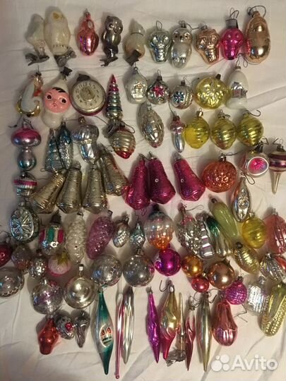 Новогодние елочные игрушки СССР много