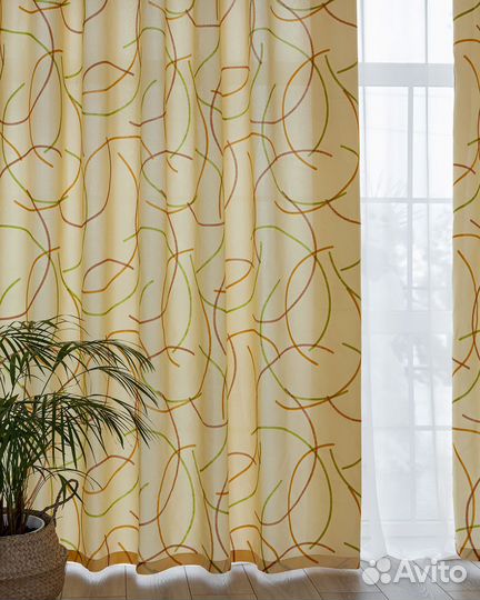 Комплект Шторы + тюль Зилан 480x270 вуаль 300x270