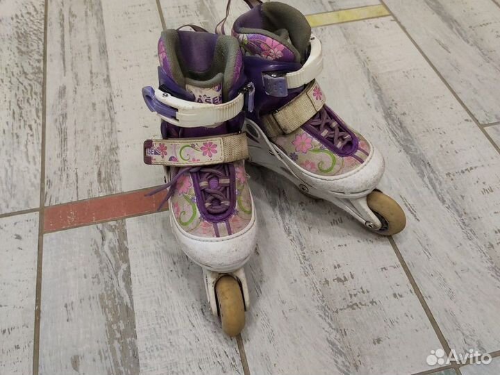 Коньки роликовые детские + защита. 26-29 размер