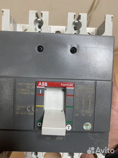 Автоматический выключатель 200А 1sda070336r1 ABB