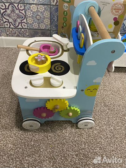 Ходунки каталка деревянная кухня elc