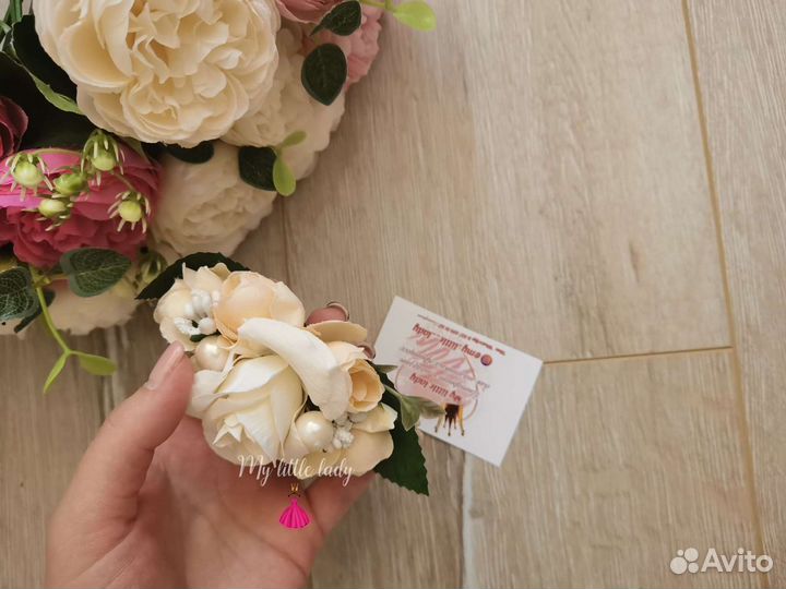 Повязка на голову Розы для девочки новая