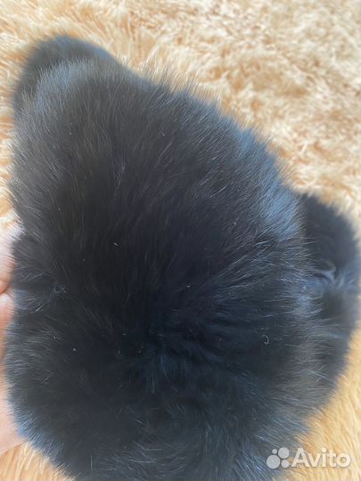 Меховой воротник чернобурка