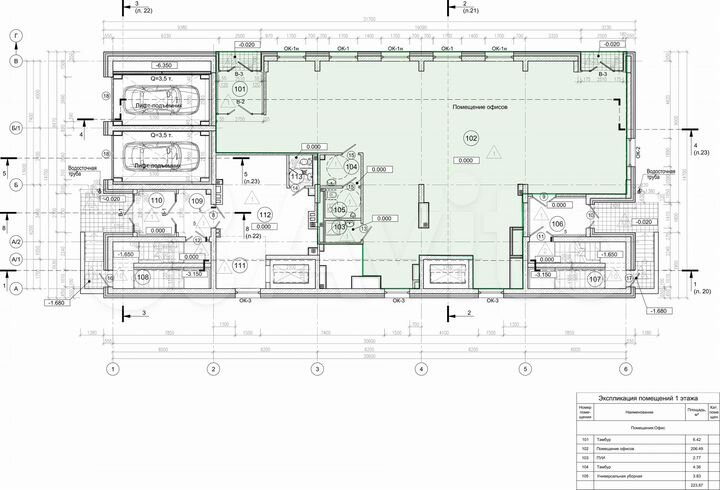 Универсальное помещение 224 м²