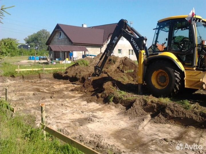 Экскаватор-погрузчик в аренду. Работаем 24/7