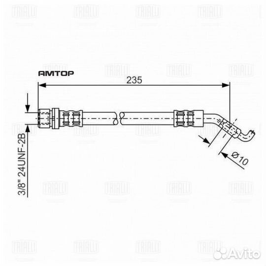 Trialli BF 4650 Шланг тормозной задний trialli BF