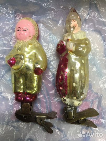 Елочные игрушки СССР на прищепке