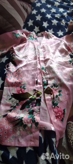 Халат женский шелковый