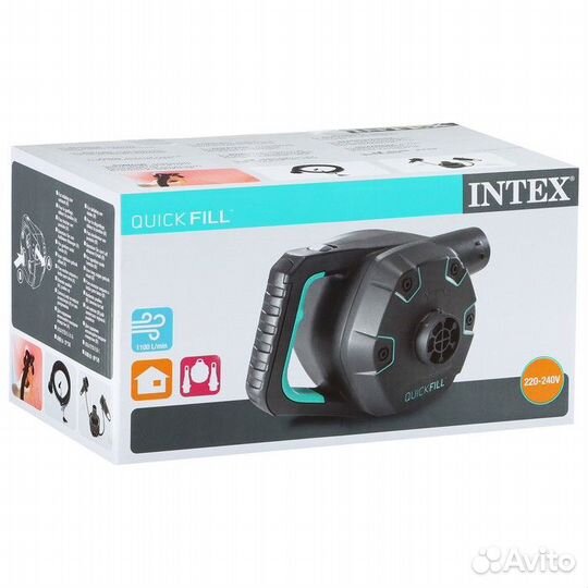 Насос электрический, 3 насадки, 220-240V, 66644