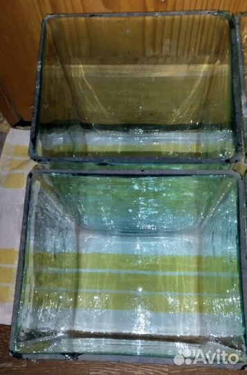 Квадратные ёмкости из цельного толстого стекла