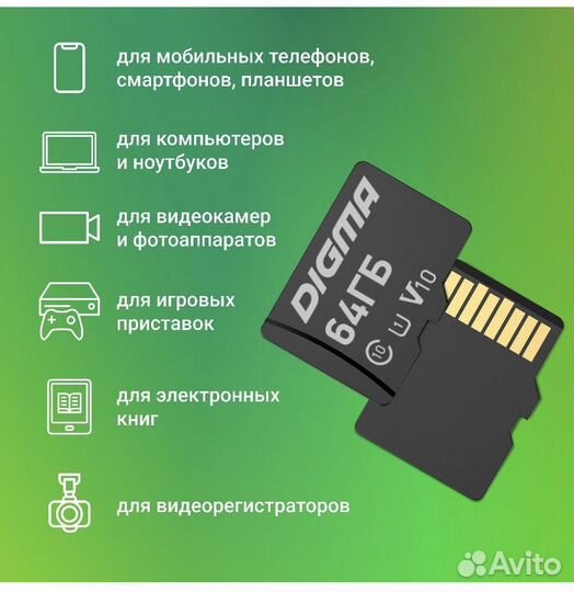 Карта памяти microsd 64 gb