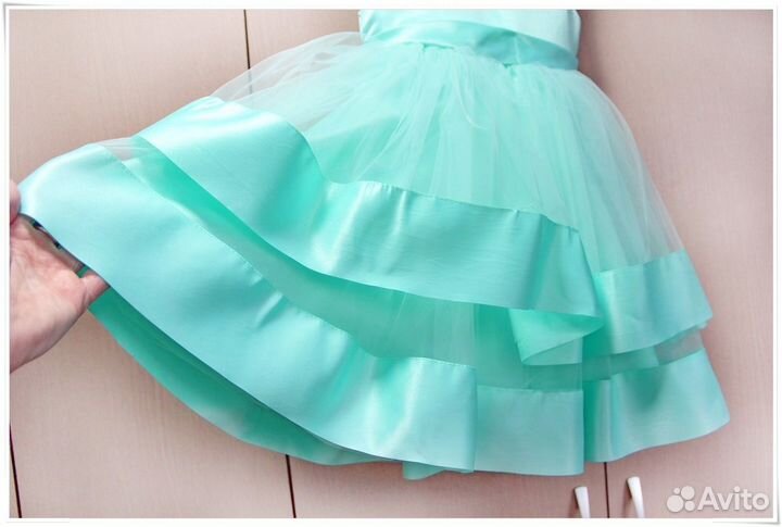 Пышное нарядное платье для девочки 86 см