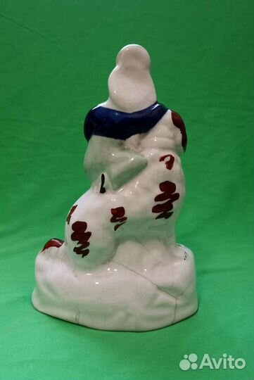 Статуэтка Staffordshire собака ньюфаундленд 19 век