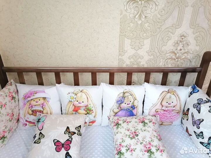 Новые бортики для девочки 12 шт