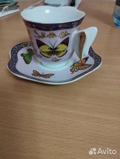Чашка с блюдцем фарфор