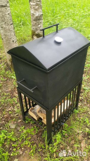 Коптилка. Коптильня горячего копчения