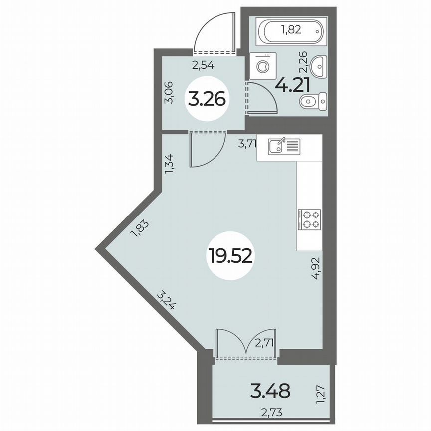 Квартира-студия, 28 м², 10/24 эт.