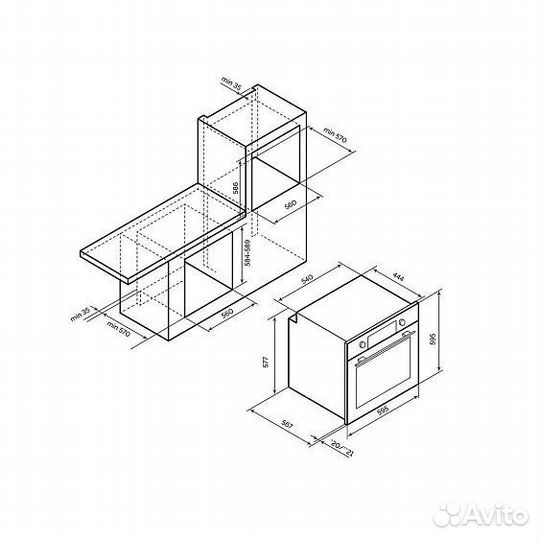 Духовой шкаф LEX EDP 680 BBL MAX