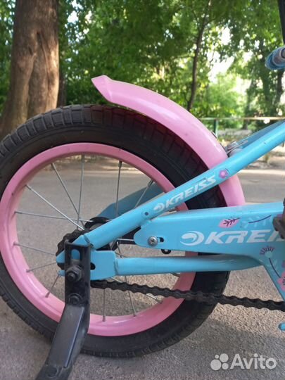 Детский велосипед б/у на 4-6 лет, для девочек