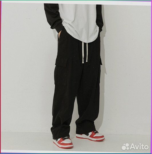 Спортивные широкие штаны карго (Номер Арт: 13382)