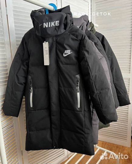 Зимняя парка пальто для подростков nike 140-164