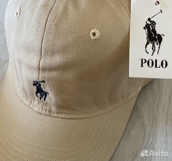 Кепка polo ralph lauren черная/бежевая