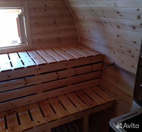 Мобильная баня бочка 6 м