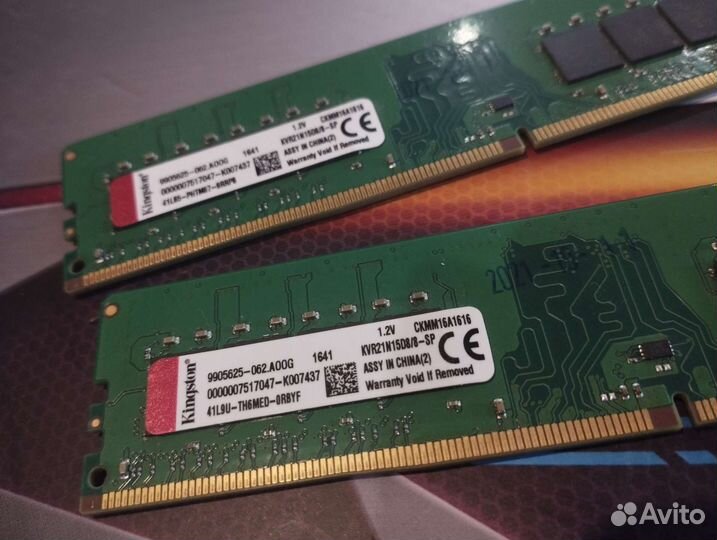 DDR4 16gb Kingston (2*8gb) озу Оперативная память