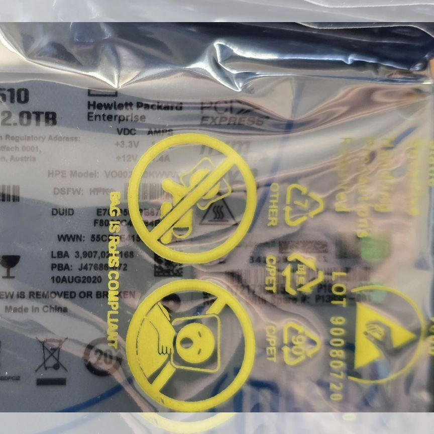 [P4510] Hpe Ssd 2tb Nvme X4 - Новый P4510
