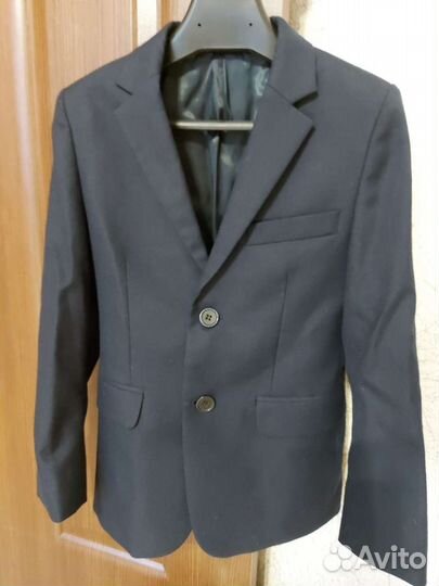 Пиджак школьный для мальчика синий, 128-134