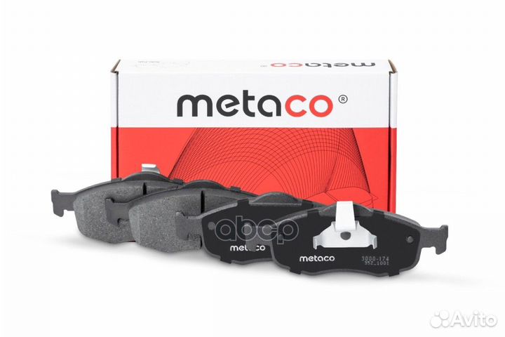Колодки тормозные передние к-кт 3000-174 metaco
