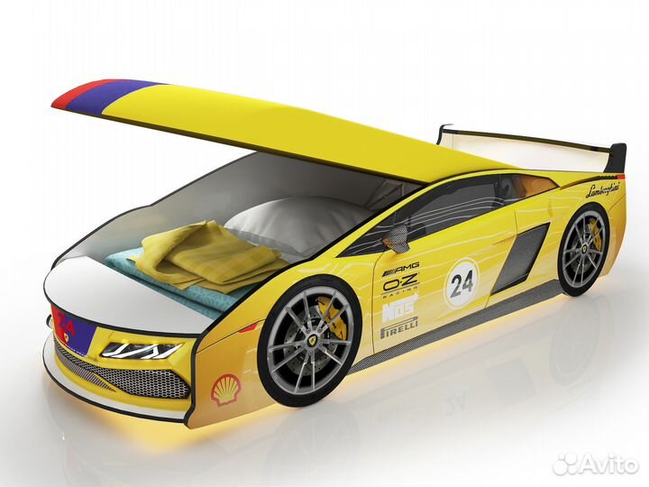 Детская кровать машина