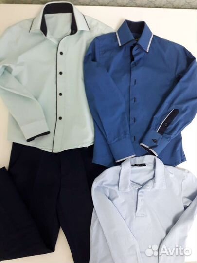 Рубашки, брюки вещи пакетом р. 122 мальчик