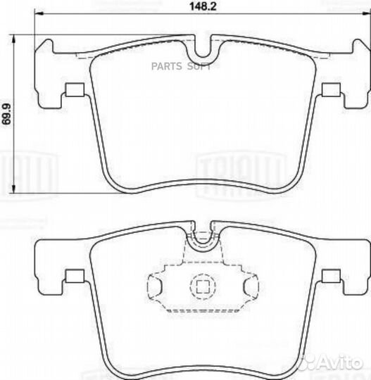 Trialli PF4001CR Колодки торм. для а/м BMW 3 (F30) (11) диск. перед. т/с Bosch (керам.) (PF 4001CR)