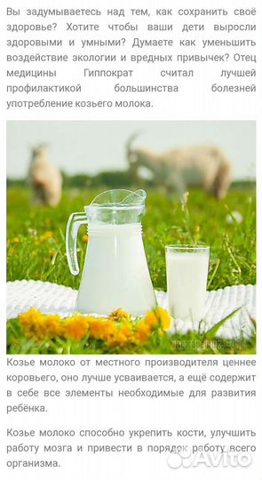 Козье молоко