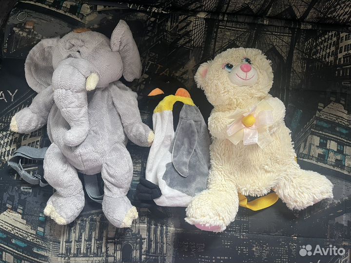 Детские рюкзаки плюшевые игрушки