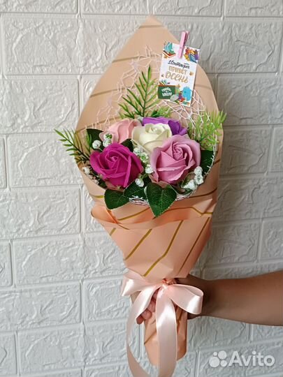 Букет из мыльных цветов