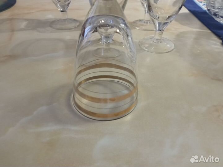 Рюмки СССР стекло позолота