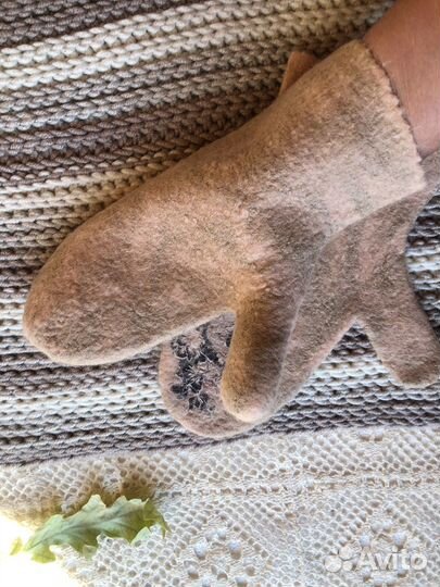 Варежки валяные из итальянского мериноса